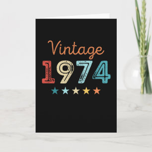 Vintage 1974 50th Birthday Retro Gift 50 year old Card