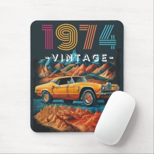 Vintage 1974 cool car mouse mat