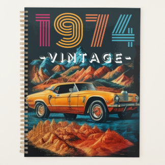 Vintage 1974 cool car planner