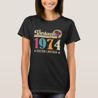 Vintage 1974 Edición Limitada 1974 Cumpleaños T-Shirt