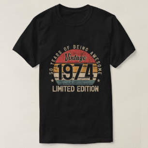 Vintage 1974 Limited Edition 50th birthday T-Shirt