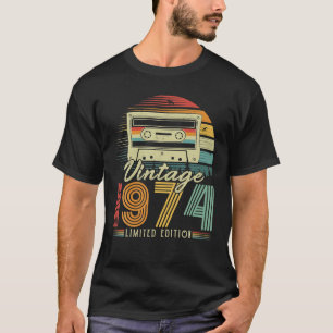 Vintage 1974 Retro Cassette 1974 52nd Birthday 52 T-Shirt