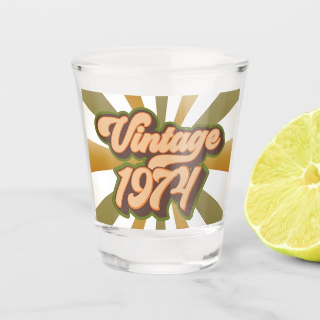 Vintage 1974 Shot Glass (Front)