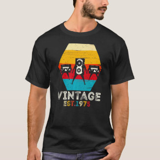 Vintage 1975 46th Birthday Cassette Tape For Men W T-Shirt