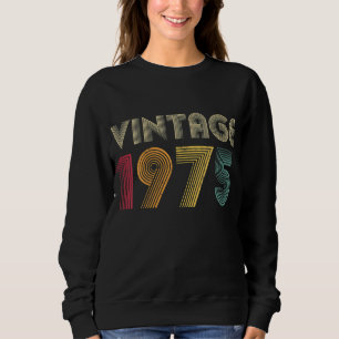 Vintage 1975 47th Birthday Retro 47 Years Old Mum  Sweatshirt