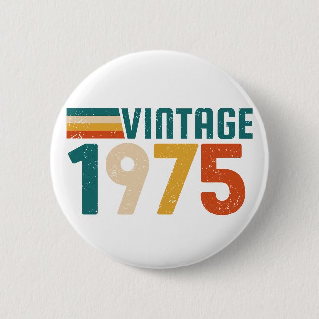 VINTAGE 1975 6 CM ROUND BADGE (Front)