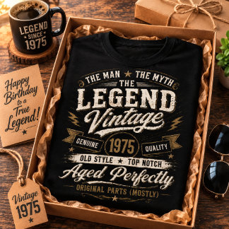 Vintage 1975 Aged Perfectly 51th Bday T-Shirt