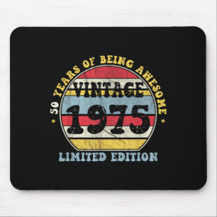 Vintage 1975 Limited Edition 50-year-old 50th Birt Mouse Mat