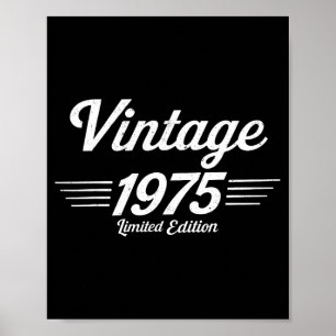 Vintage 1975 Limited Edition 50 Year Old 50th Birt Poster
