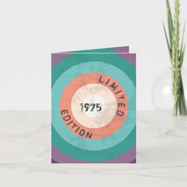 Vintage 1975 Limited Edition 50th Birthday  Invitation (Front)