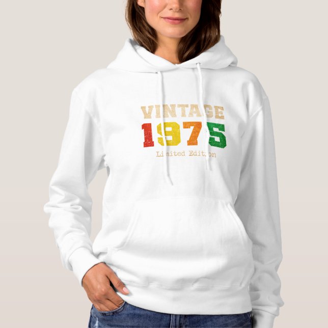 Vintage 1975 Limited Edition – 50th Birthday Retro Hoodie (Front)