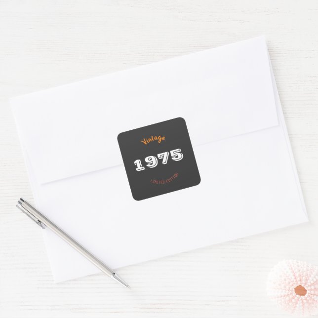 Vintage 1975 Limited Edition 50th Birthday Sticker (Envelope)