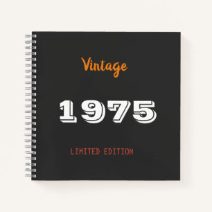 Vintage 1975 Limited Edition Notebook – Retro 50th