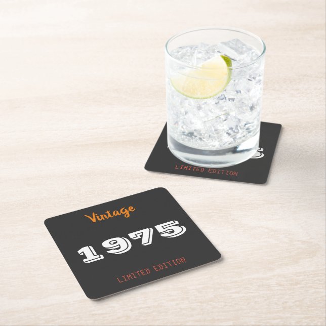Vintage 1975 Limited Edition Paper Coaster – Retro (Insitu)