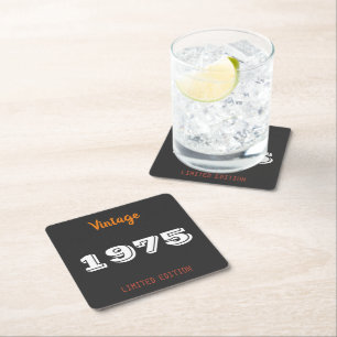 Vintage 1975 limited edition  square paper coaster