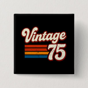 Vintage 1975 Made in 1975 50th Birthday 50 Years 15 Cm Square Badge