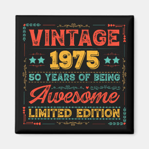 Vintage 1975 Made in 1975 50th Birthday 50 Years Magnet