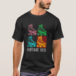 Vintage 1975 Skater Retro Roller Skating Skate 49t T-Shirt