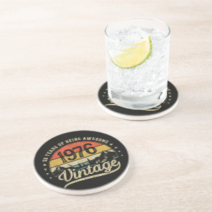 Vintage 1976 50 Years Old 50th Birthday Coaster