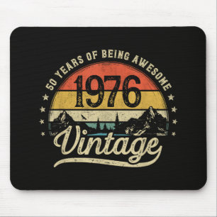 Vintage 1976 50 Years Old 50th Birthday Mouse Mat