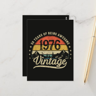 Vintage 1976 50 Years Old 50th Birthday Postcard