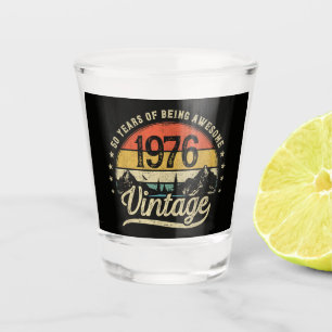 Vintage 1976 50 Years Old 50th Birthday Shot Glass