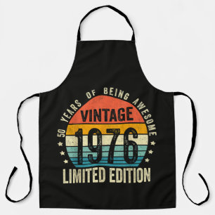 Vintage 1976 50th Birthday Born In 1976 Apron