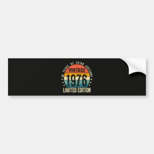 Vintage 1976 50th Birthday Born In 1976 Bumper Sticker