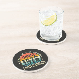 Vintage 1976 50th Birthday Born In 1976 Coaster