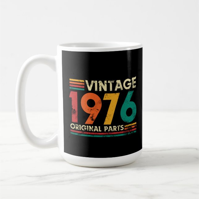 Vintage 1976 50th Birthday Coffee Mug (Left)