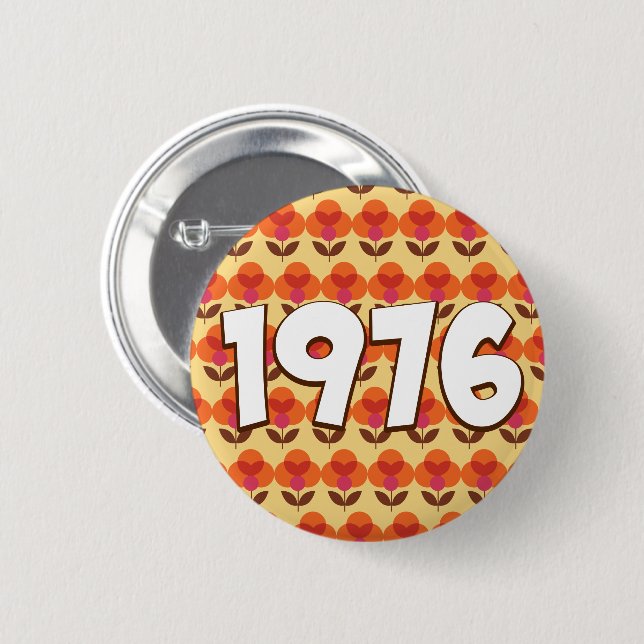 Vintage 1976 6 cm round badge (Front & Back)