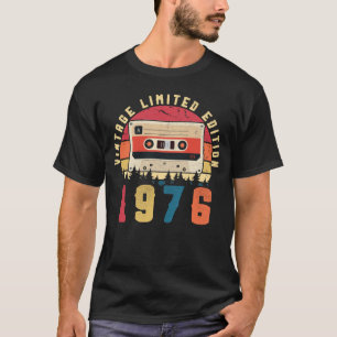 Vintage 1976 Birthday Cassette Tape T-Shirt