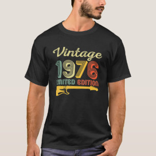 Vintage 1976 Birthday Guitar 46th Birthday 46 T-Shirt