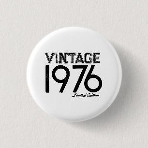 Vintage 1976 Custom Year  3 Cm Round Badge