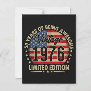 Vintage 1976 Limited Edition 50 Years Old  Holiday Card