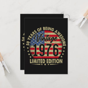 Vintage 1976 Limited Edition 50 Years Old Invitation