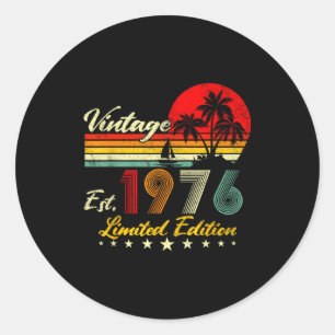 Vintage 1976 Limited Edition 50th Birthday 50 Year Classic Round Sticker
