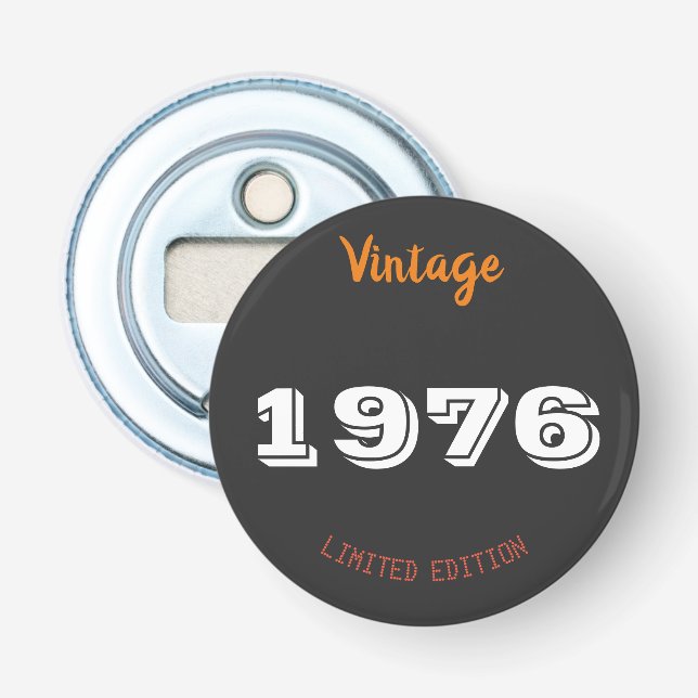 Vintage 1976 Limited Edition – 50th Birthday  Bottle Opener (Front)