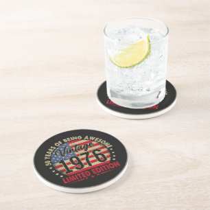 Vintage 1976 Limited Edition 50th Birthday Coaster