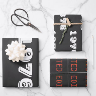 Vintage 1976 Limited Edition 50th Birthday Gift  Wrapping Paper Sheet