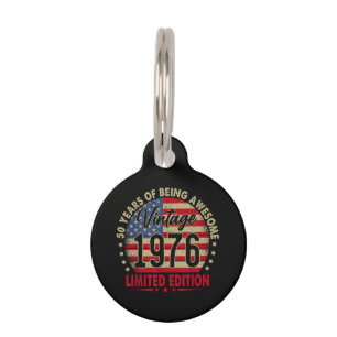 Vintage 1976 Limited Edition 50th Birthday Pet Tag