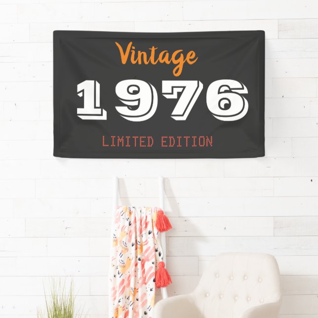 Vintage 1976 Limited Edition Gift Banner – Retro  (Insitu)