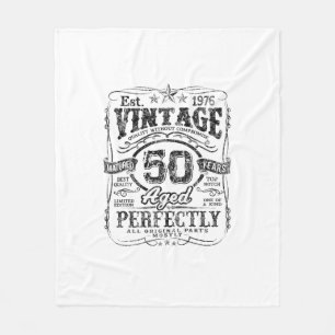 Vintage 1976 Limited Edition Shirt 50 Year Old 50t Fleece Blanket
