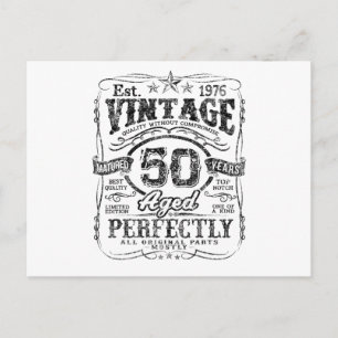 Vintage 1976 Limited Edition Shirt 50 Year Old 50t Holiday Postcard