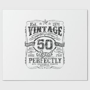 Vintage 1976 Limited Edition Shirt 50 Year Old 50t Wrapping Paper