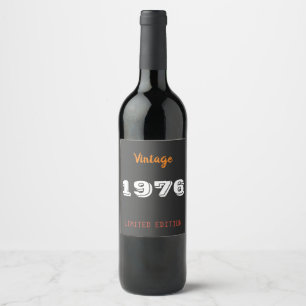 Vintage 1976 Wine Label – 50th Birthday Party