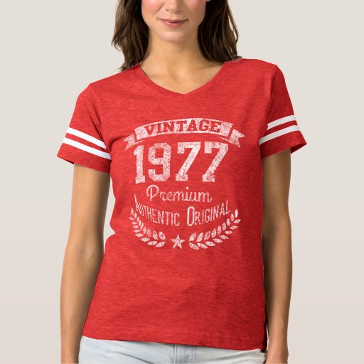 Vintage 1977 40th Birthday Year Premium Original T-shirt