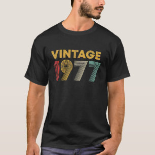 Vintage 1977 44th Birthday Gift 44 Years Old T-Shirt