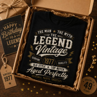 Vintage 1977 Aged Perfectly 49th Birthday T-Shirt