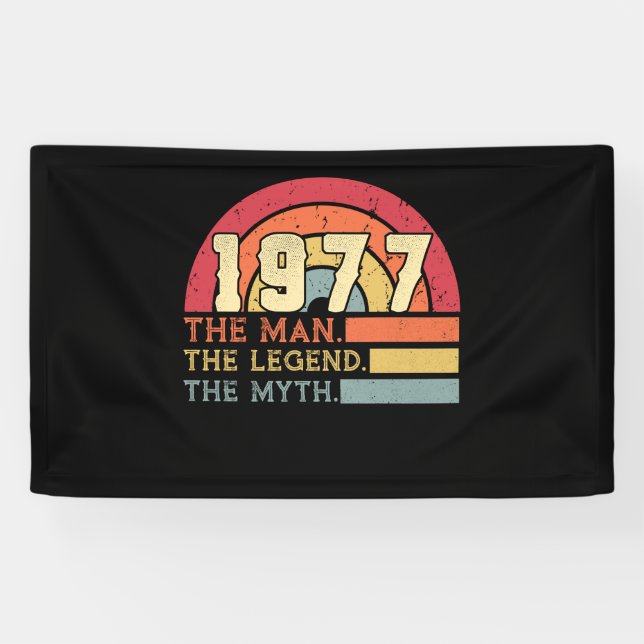 Vintage 1977 Birthday Banner (Horizontal)